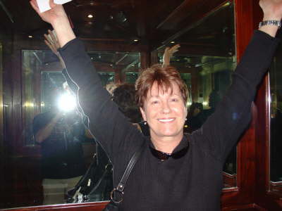 Bette's victory stance.